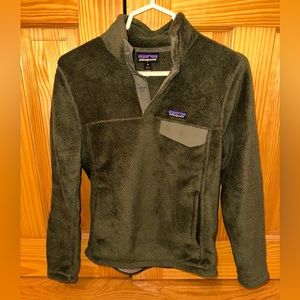 Patagonia Forest Green Polartec Fleece Pullover